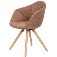 Stuhl Chadwick 100 2er braun Microfaser B/H/T: ca. 59x82x55 cm von 360 Living
