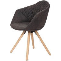 Stuhl Chadwick 100 2er braun Microfaser B/H/T: ca. 59x82x55 cm von 360 Living