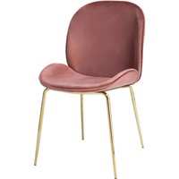 Stuhl Charlize 100 2er altrosa Microfaser B/H/T: ca. 48x87x59 cm von 360 Living