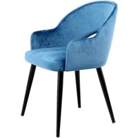 Stuhl Joris 100 2er blau Microfaser B/H/T: ca. 55x77x58 cm von 360 Living