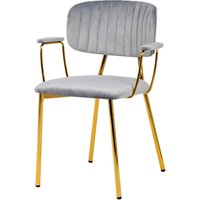Stuhl Kian 200 2er-Set grau Microfaser B/H/T: ca. 63x80x51 cm von 360 Living