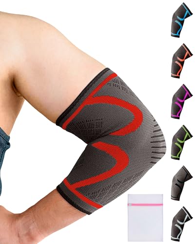360 RELIEF Ellenbogenbandage für Herren und Damen - 1 Stück Kompression Ellbogen Stütze für Sports, Gym, Tennisarm - Ellenbogenschoner Geeignet für Rechts/Links Arm mit Wäschenetz 360 RELIEF Ellenbogenbandage für Herren und Damen - 1 Stück Kompression Ellbogen Stütze für Sports, Gym, Tennisarm - Ellenbogenschoner Geeignet für Rechts/Links Arm mit Wäschenetz von 360 RELIEF