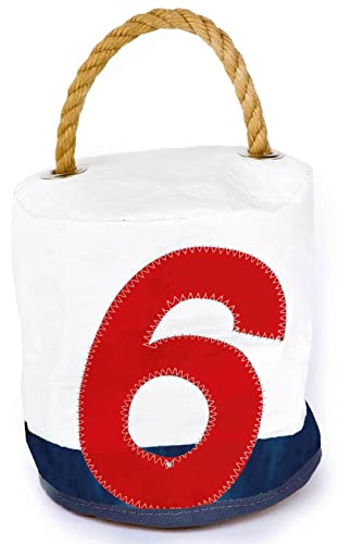 360° Taschenagentur Kramer Türstopper Anker Weiss Blau Zahl Rot aus Recycling Segeltuch von 360° Taschenagentur Kramer