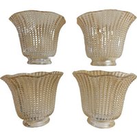 Vintage Glasschirm | Karneval Glas Bernsteinglas Perlenglas Hurrikan Schatten von 360DesignEtc