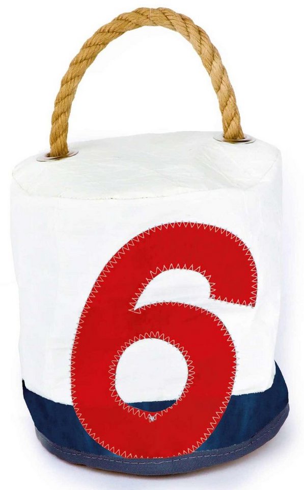 360Grad Bodentürstopper Türstopper Anker Weiss Blau Zahl Rot aus Recycling Segeltuch von 360Grad