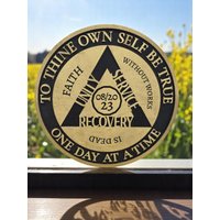 Aa Wandschild - Anonyme Alkoholiker Geschichtetes Laser-Cut-Schild, Unity-Service-Recovery, Nüchternheitsschild, Personalisiert, Passend Zur von 360Promotion