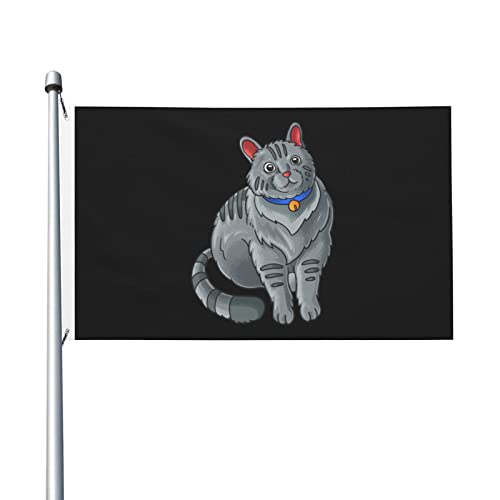 Bannerfahnen Lustige Katze Breeze Flagge Dekoration Garten Flagge Verblassen Beständig Garten Fahnen, Für Feiertage, Partys, 90x150cm von 385