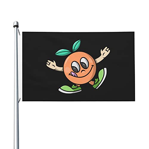 Bannerfahnen Lustige Orangen Saison Flagge Dekoration Breeze Flagge Verblassen Beständig Außenbanner, Für Drinnen Und Draußen, Garten, 90x150cm von 385
