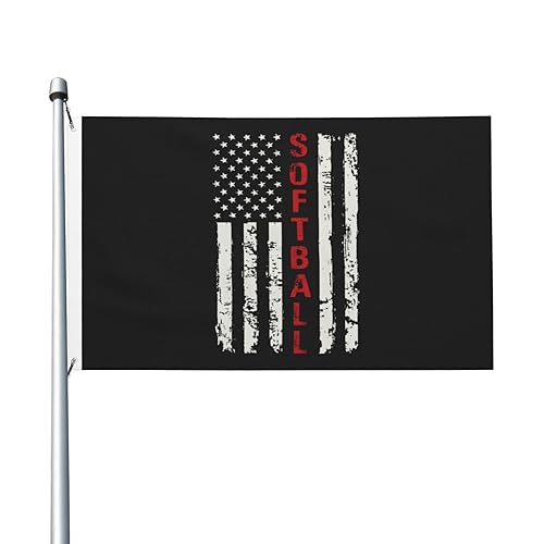 Garten Flagge Softball Mit Amerikanischer Flagge Militärische Flagge Langlebig Flaggen Banner Verblassen Beständig Dekorative Fahnen, Für Partys, Feiertage, 90x150cm von 385