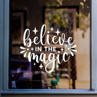 Believe in The Magic Christmas Fensteraufkleber | Weihnachten Fenster Aufkleber Weihnachts - Fensterschmuck Home Shop Schaufenster von 38kVinylGraphics