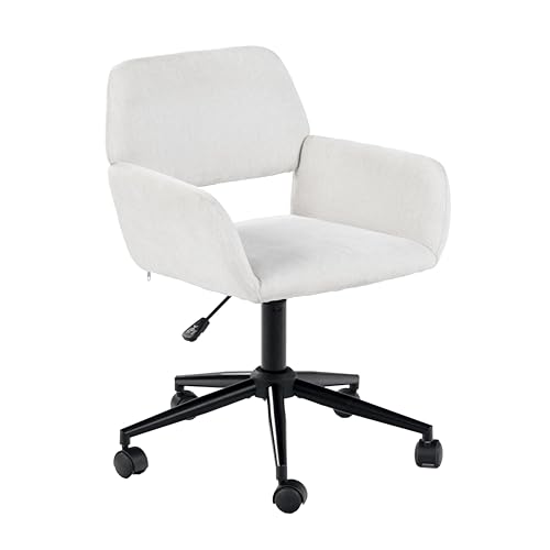 39F FURNITURE DREAM Compact Swivel Work Chair with Fabric Upholstery – Adjustable Height & Supportive Arms – Swivel & Adjustable Height Function,Beige,61x56x76-86cm 39F FURNITURE DREAM Compact Swivel Work Chair with Fabric Upholstery – Adjustable Height & Supportive Arms – Swivel & Adjustable Height Function,Beige,61x56x76-86cm von 39F FURNITURE DREAM