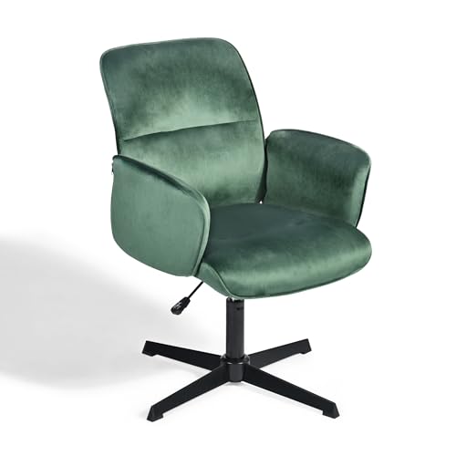 39F FURNITURE DREAM Ergonomic Green Velvet Office Chair – Adjustable Height, 360° Swivel, Armrests & Metal Base – Modern Desk Chair for Home Office von 39F FURNITURE DREAM