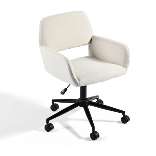 39F FURNITURE DREAM Scandinavian Office Chair Beige Fabric Swivel Adjustable Height and 5 Casters for Children Working at Home, 56.5x57.5x75-85cm 39F FURNITURE DREAM Scandinavian Office Chair Beige Fabric Swivel Adjustable Height and 5 Casters for Children Working at Home, 56.5x57.5x75-85cm von 39F FURNITURE DREAM