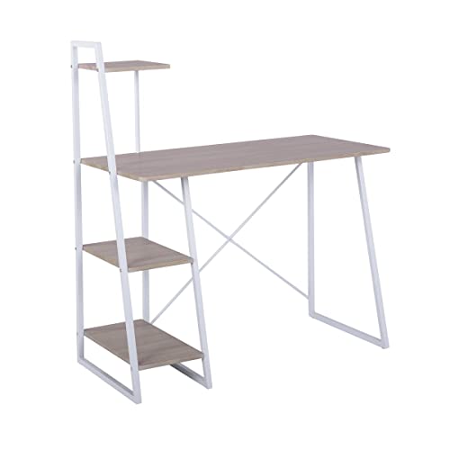 39F FURNITURE DREAM Skandinavischer Schreibtisch mit 3 Etagen, Eiche, MDF Material: Metall, 104x50x128cm 39F FURNITURE DREAM Skandinavischer Schreibtisch mit 3 Etagen, Eiche, MDF Material: Metall, 104x50x128cm von 39F FURNITURE DREAM