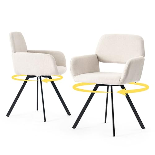 Set of 2 Ivory Reception Chairs, Scandinavian Style, Sleek Synthetic Upholstery, Office and Home Versatility, Space-Saving Design von 39F FURNITURE DREAM