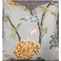 Designer Kissenbezug, Verweilen Im Studio, Helene, Grau von 3BModLiving