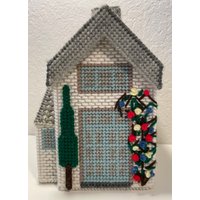 Kunststoff Canvas Handgefertigt in Den Usa Weiß Und Grau Haus Tissue Box Cover/Bank von 3Buddies