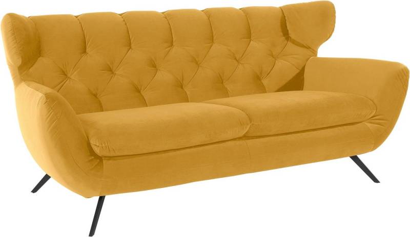 3C Candy 2,5-Sitzer Beatrice, extravagantes Megasofa, bequem, Küchensofa, mit Rückensteppung im Rautenmuster, in Samt Optik oder in Breitcord von 3C Candy