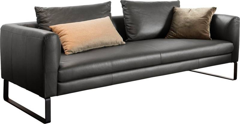 3C Candy 3-Sitzer Avola Designsofa mit Lederbezug, tolle Verarbeitungsdetails, bequem und komfortabel von 3C Candy