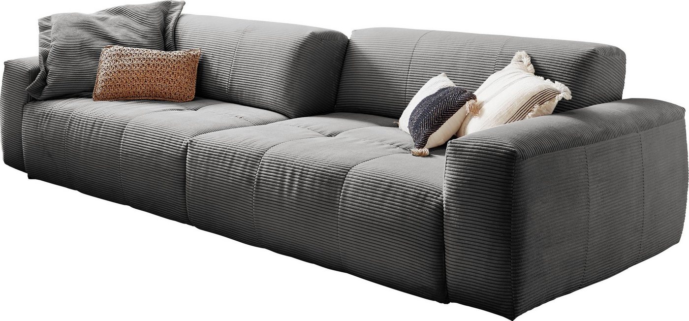 3C Candy Big-Sofa Yoshy, Zwei Sitztiefen durch verstellbare Rückenlehne, Bezug in Cord von 3C Candy