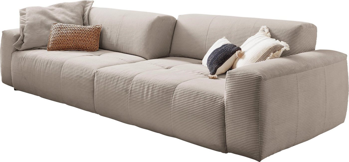 3C Candy Big-Sofa Yoshy, Zwei Sitztiefen durch verstellbare Rückenlehne, Bezug in Cord von 3C Candy