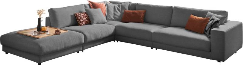 3C Candy Ecksofa Enisa II, bequem und komfortabel, großes Familiensofa, L-Form, incl. 3 Flatterkissen, wahlweise mit Flecken-Schutz-Bezug Easy care von 3C Candy