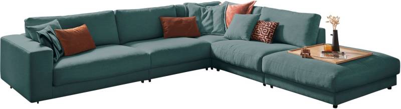 3C Candy Ecksofa Enisa II, bequem und komfortabel, großes Familiensofa, L-Form, incl. 3 Flatterkissen, wahlweise mit Flecken-Schutz-Bezug Easy care von 3C Candy