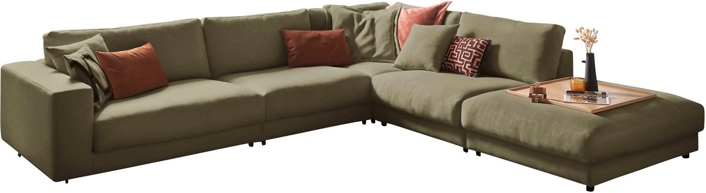 3C Candy Ecksofa Enisa II L-Form, incl. 3 Flatterkissen, wahlweise mit Flecken-Schutz-Bezug Easy care von 3C Candy