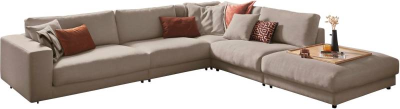 3C Candy Ecksofa Enisa II, bequem und komfortabel, großes Familiensofa, L-Form, incl. 3 Flatterkissen, wahlweise mit Flecken-Schutz-Bezug Easy care von 3C Candy