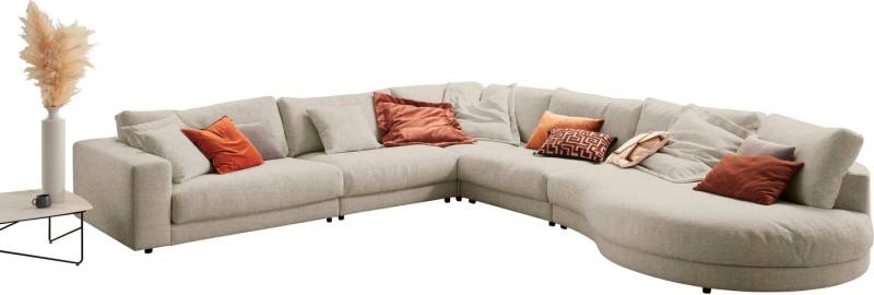 3C Candy Ecksofa Enisa II, bequem und komfortabel, Mega Familiensofa, L-Form, incl. 3 Flatterkissen, wahlweise mit Flecken-Schutz-Bezug Easy care von 3C Candy