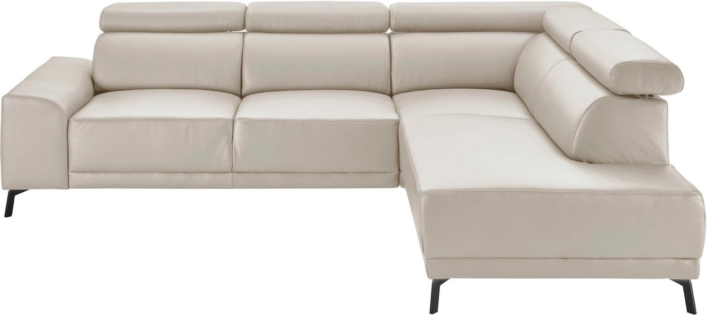 3C Candy Ecksofa Greve B/T/H: 249/209/79 cm L-Form, wahlweise mit motorischem Sitzvorzug, manuelle Kopfteilverstellung von 3C Candy