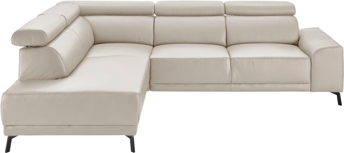 3C Candy Ecksofa Greve B/T/H: 249/209/79 cm L-Form, wahlweise mit motorischem Sitzvorzug, manuelle Kopfteilverstellung von 3C Candy