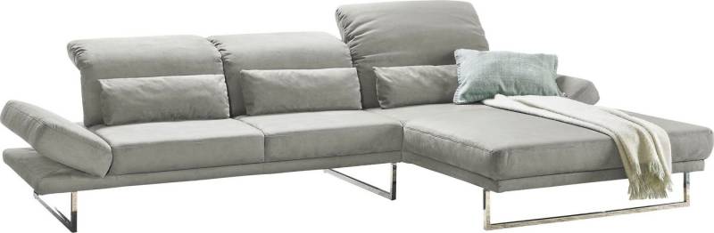 3C Candy Ecksofa Mallow Designsofa mit Komfortfunktionen, modern und bequem, L-Form, Verstellbare Armlehne und Kopfteil, manuelle Sitztiefenverstellung von 3C Candy