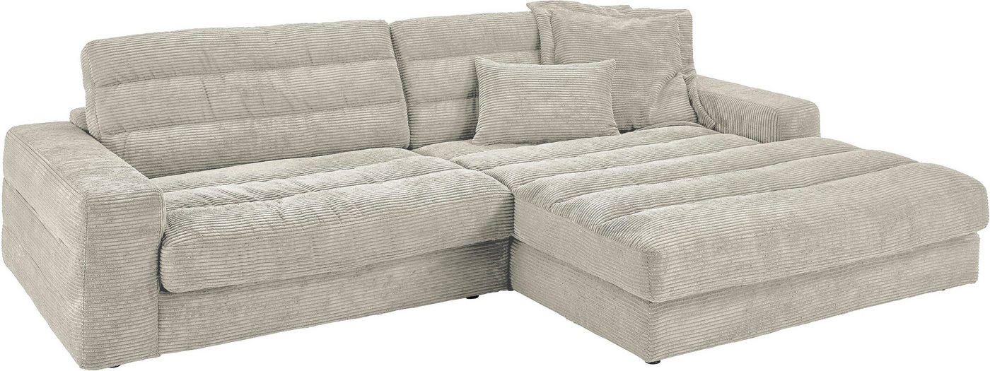 3C Candy Ecksofa Stripes Mega-Sofa, bequem und komfortabel, L-Form, Lose Rückenkissen, mit feiner Quersteppung, Cord-Bezug 3C Candy Ecksofa Stripes Mega-Sofa, bequem und komfortabel, L-Form, Lose Rückenkissen, mit feiner Quersteppung, Cord-Bezug von 3C Candy