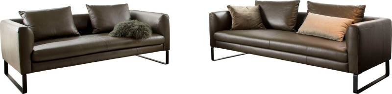 3C Candy Sofa Avola bequem und elegantes Leder-Sofaset, tolle Verarbeitungsdetails, Garnitur: Sofaset bestehend aus 2,5-Sitzer und 3-Sitzer von 3C Candy