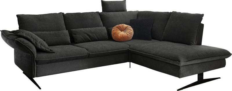 3C Carina Ecksofa Haya Design Funktionssofa, Tonnentaschen-Federkern, L-Form, incl. 2 Kopfstützen, mit klappbarer Armlehne, weiches Sitzgefühl von 3C Carina
