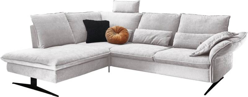 3C Carina Ecksofa L-Form, incl. 2 Kopfstützen, mit klappbarer Armlehne, weiches Sitzgefühl von 3C Carina