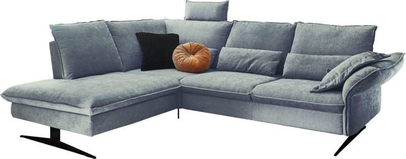 3C Carina Ecksofa Haya Design Funktionssofa, Tonnentaschen-Federkern, L-Form, incl. 2 Kopfstützen, mit klappbarer Armlehne, weiches Sitzgefühl von 3C Carina