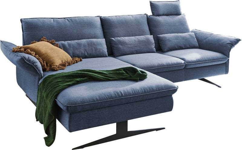 3C Carina Ecksofa Haya modernes Funktionssofa, Tonnentaschen-Federkern, L-Form, incl. 2 Kopfstützen, manuelle Sitztiefenverstellung für mehr Komfort von 3C Carina