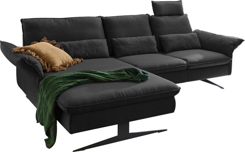 3C Carina Ecksofa Haya modernes Funktionssofa, Tonnentaschen-Federkern, L-Form, incl. 2 Kopfstützen, manuelle Sitztiefenverstellung für mehr Komfort von 3C Carina