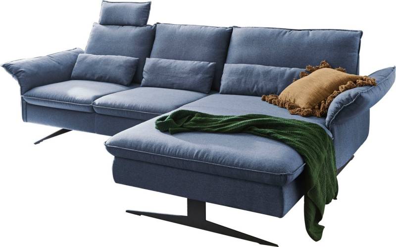 3C Carina Ecksofa Haya modernes Funktionssofa, Tonnentaschen-Federkern, L-Form, incl. 2 Kopfstützen, manuelle Sitztiefenverstellung für mehr Komfort von 3C Carina