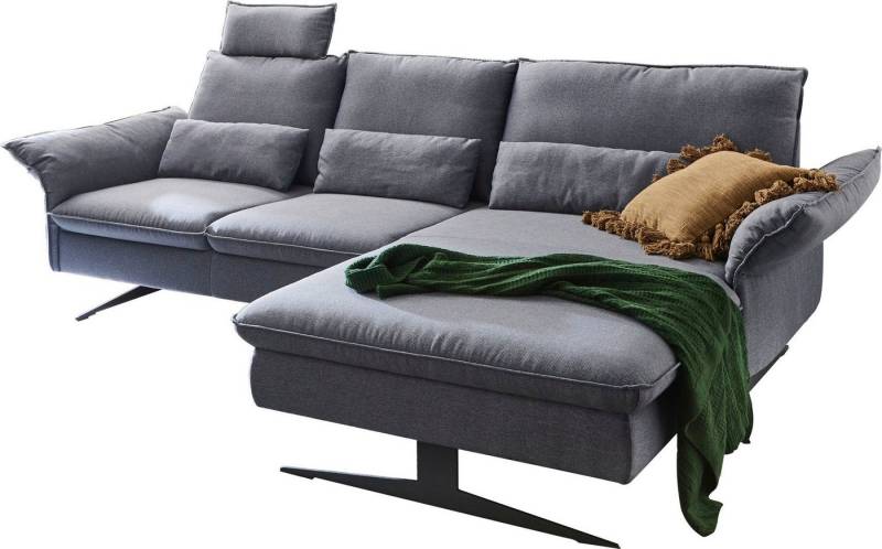 3C Carina Ecksofa Haya modernes Funktionssofa, Tonnentaschen-Federkern, L-Form, incl. 2 Kopfstützen, manuelle Sitztiefenverstellung für mehr Komfort von 3C Carina