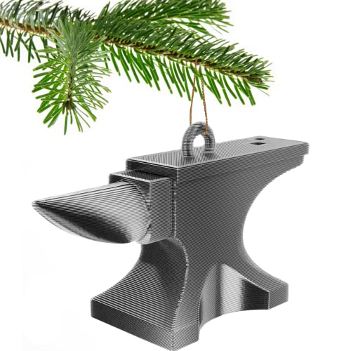 Amboss Schmied Weihnachtskugel Dekoration Ornament für Weihnachten Xmas Noel (Silber) von 3D Cabin