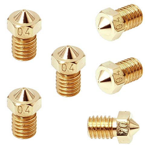 3D FREUNDE 6 * 0.4mm Set J-head E3D V5/V6 bowden RepRap Extruder Hotend Düse aus Messing für 1.75mm Filament 3D Drucker printer Nozzle M6 von 3D FREUNDE