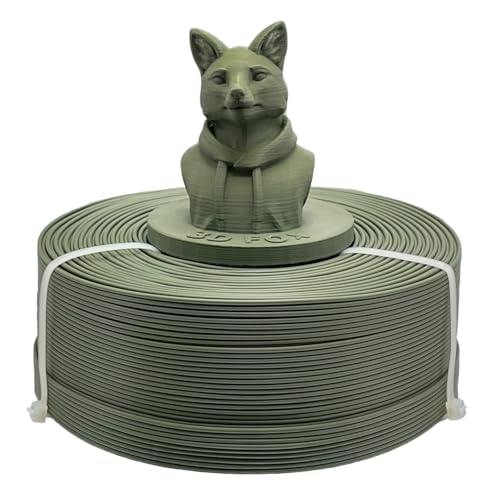 3D Fox PLA Filament 1,75 mm, 3D Druckmaterialien Armeegrün 1kg, Präzises, Hohe Qualität & Zuverlässigkeit, Ideal für FDM 3D Drucker, REFFIL SYSTEM von 3D Fox