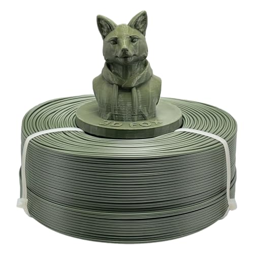3D Fox PETG Filament 1,75 mm, 3D Druckmaterialien Armeegrün 1kg, Präzises, Hohe Qualität & Zuverlässigkeit, Ideal für FDM 3D Drucker, REFFIL SYSTEM von 3D Fox