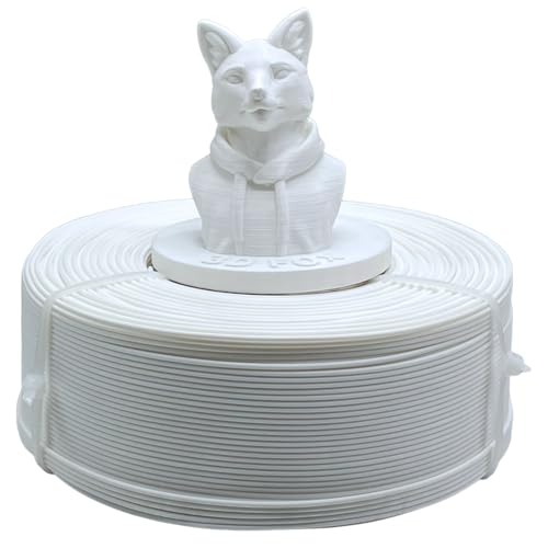 3D Fox PETG Filament 1,75 mm, 3D Druckmaterialien Weiß 1kg, Präzises, Hohe Qualität & Zuverlässigkeit, Ideal für FDM 3D Drucker, REFFIL von 3D Fox