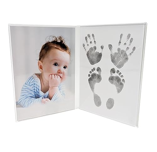3D Hand Design Acrylglasrahmen mit Magic Footprint Spezial (13 x 18 cm, Abdruck schwarz) von 3D Hand Design