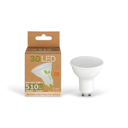 3D LED GU16 GU10 LED-Lampe 6W GU10 510lm Neutralweiß 4000K von 3D LED