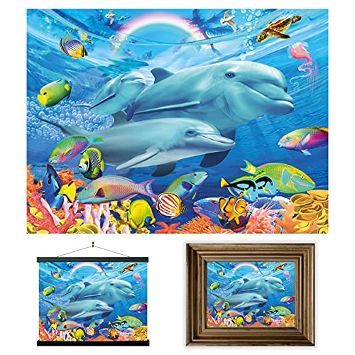 3D LiveLife Linsenförmige Wandkunst Drucke - Delphinfamilie von Deluxebase. Ungerahmtes 3D Ozean Poster. Perfekter Wandfüller. Original kunstwerk lizenziert von bekannt künstler, Michael Searle 3D LiveLife Linsenförmige Wandkunst Drucke - Delphinfamilie von Deluxebase. Ungerahmtes 3D Ozean Poster. Perfekter Wandfüller. Original kunstwerk lizenziert von bekannt künstler, Michael Searle von 3D LiveLife